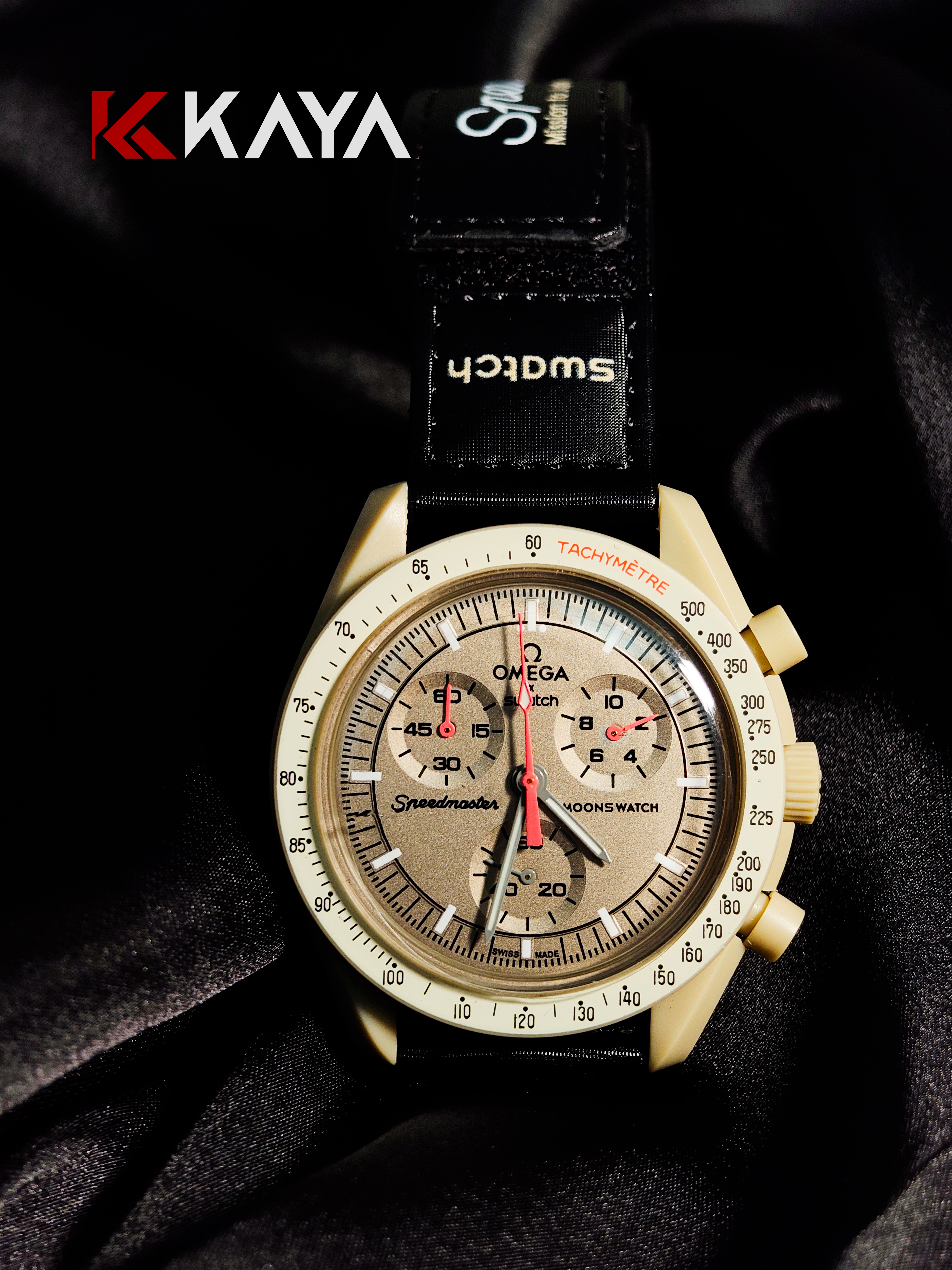 Omega x Swatch Speedmaster MoonSwatch – Mission to Saturn – Beige & Brown