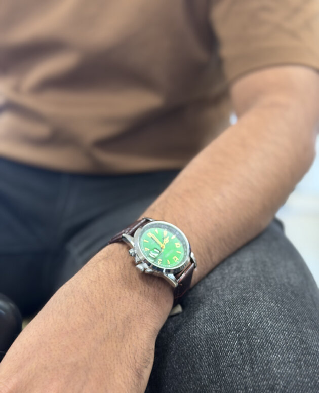 Seiko Prospex Alpinist Automatic – Sunburst Green Dial – Leather Strap