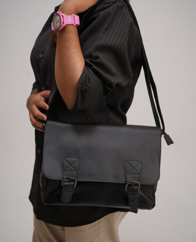 Kaya Buckle Messenger Bag